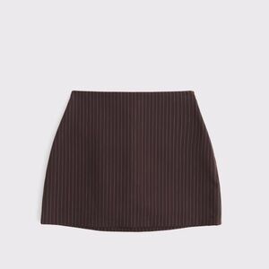 Abercrombie & Fitch Brown Ribbed Pencil Mini Skirt
